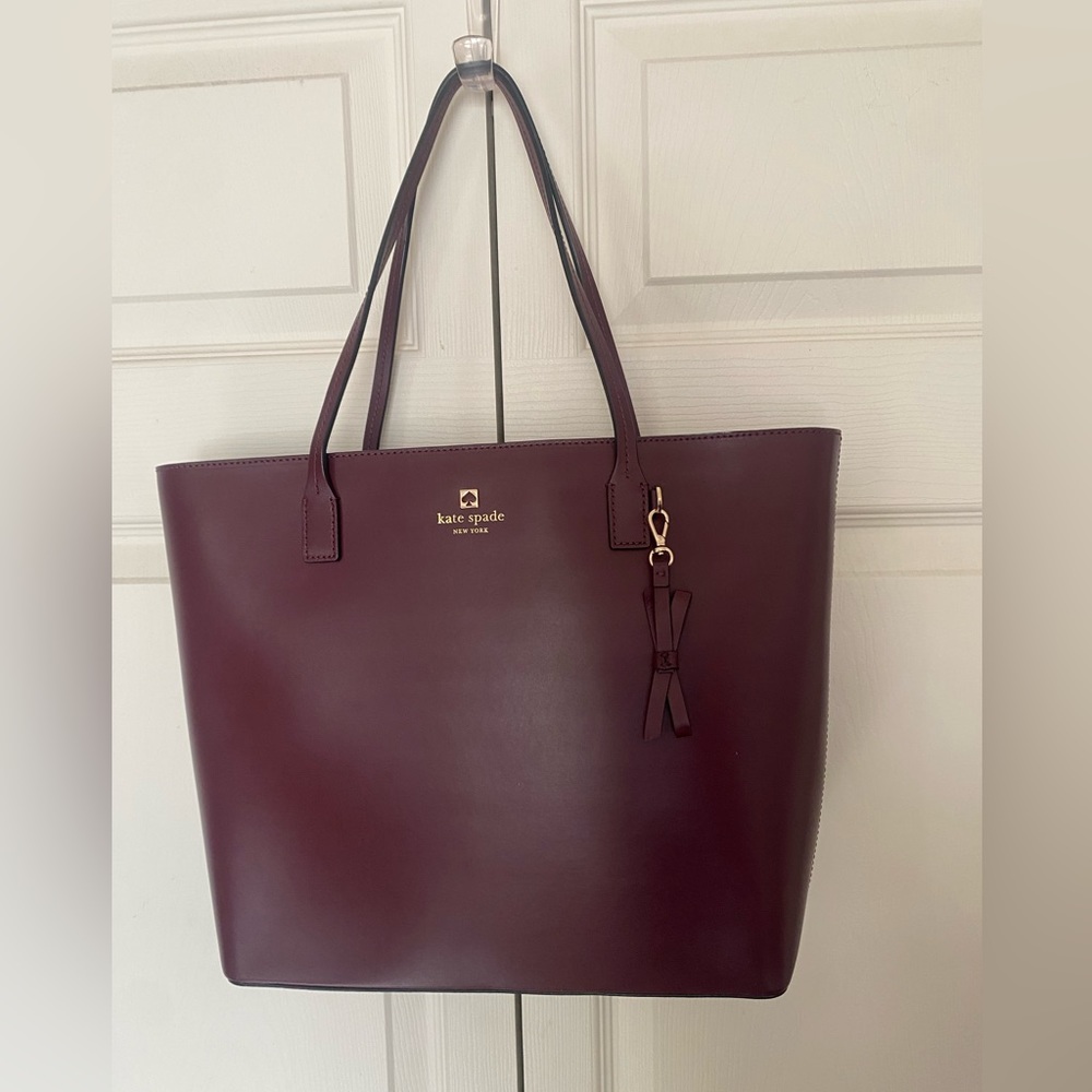 Burgundy kate spade medium tote